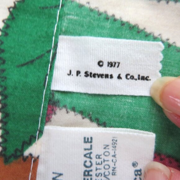 Vintage 1977 JP Stevens Twin Flat Sheet Flower Bouquet No Iron Percale USA Made - Picture 5 of 10